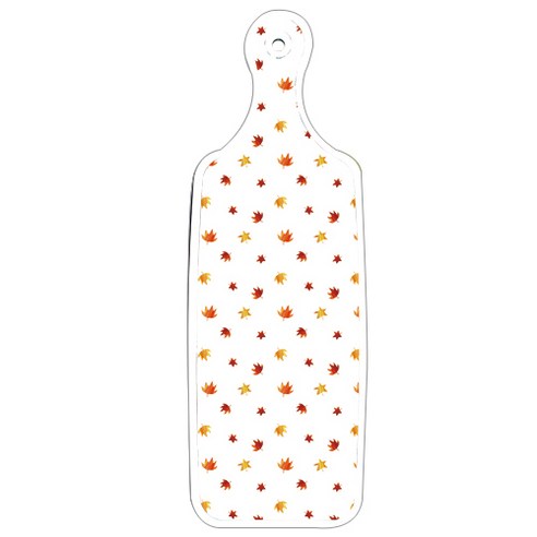 로엠디자인 양면 디자인 서빙도마 보드, 라인플라워 그린 + 낙엽화이트, 1개