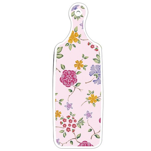로엠디자인 양면 디자인 서빙도마 보드, 라인플라워 그린 + 로맨틱레드floral연분홍색, 1개