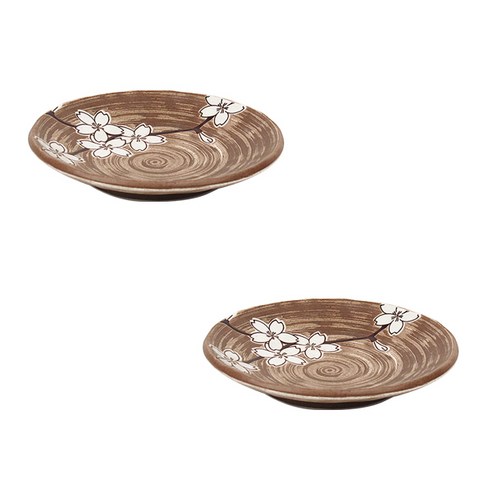 디어리빙 샌드사쿠라 접시 2p, 브라운