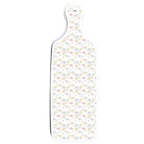 로엠디자인 양면 서빙 도마 보드 소나무화이트보드, 파스텔밤하늘, 1개