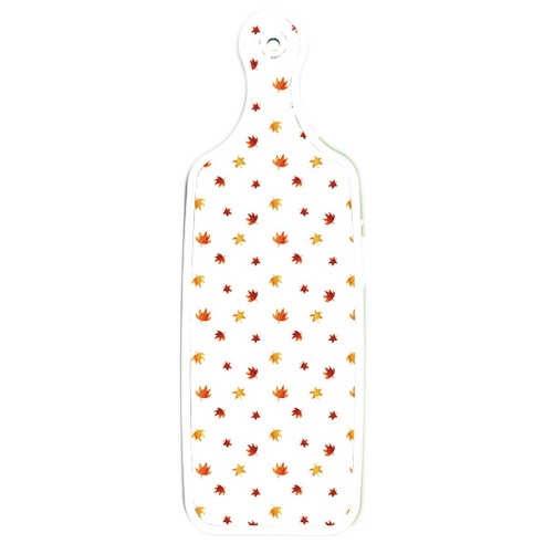로엠디자인 양면 서빙 도마 보드 채소그린, 낙엽화이트, 1개