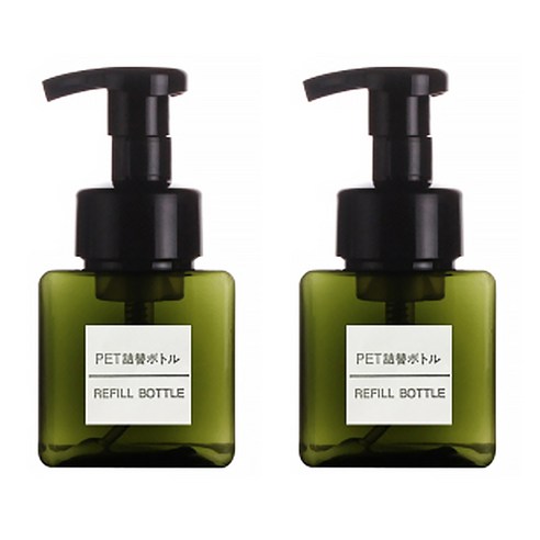 DM 뷰티 화장품 펌프 공병 250ml, 다크그린+블랙, 2개입
