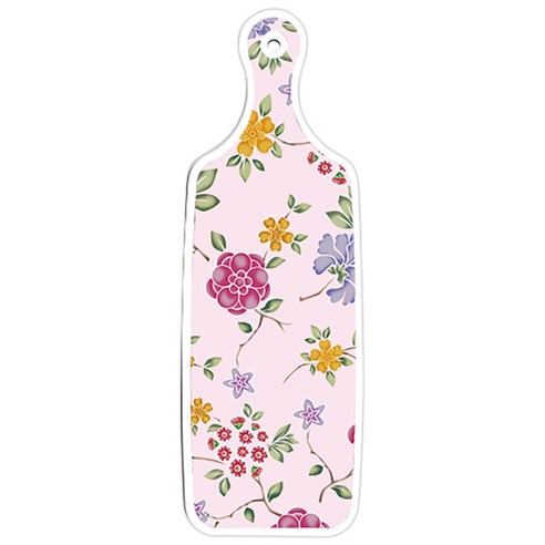 로엠디자인 양면 디자인 서빙 도마 보드 국화핑크분홍, 로맨틱레드floral연분홍색, 1개