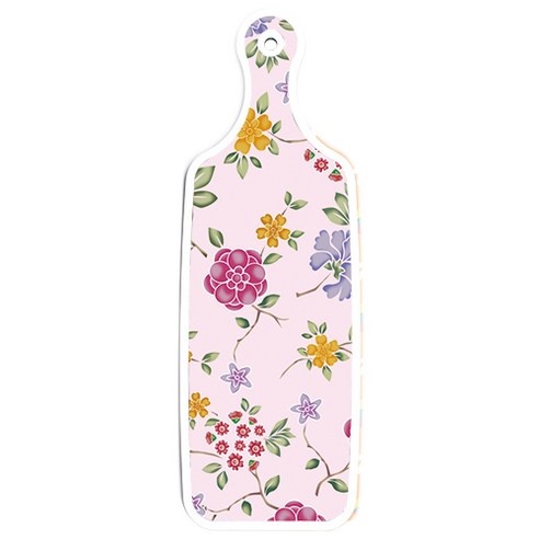 로엠디자인 양면 디자인 서빙 도마 보드 토끼2, 로맨틱레드floral연분홍색, 1개
