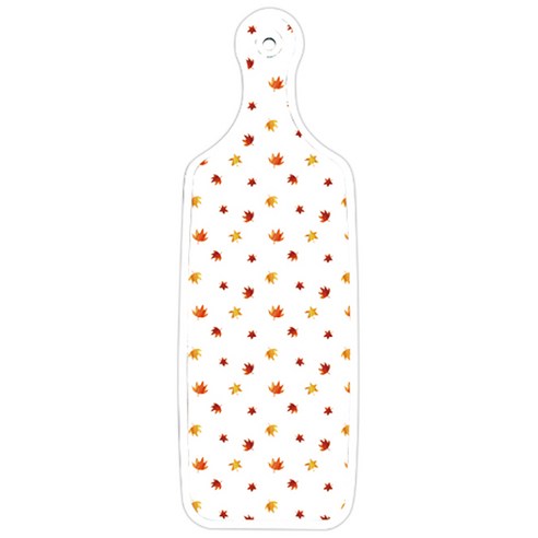 로엠디자인 양면 디자인 서빙도마 세모점, 낙엽화이트, 1개