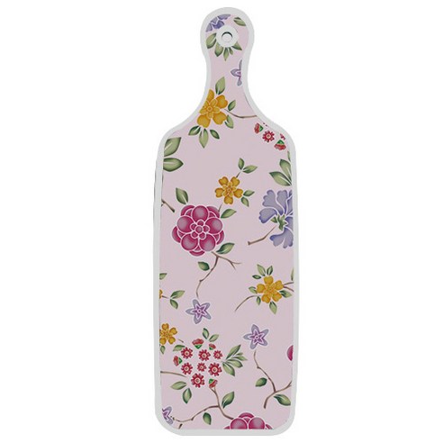 로엠디자인 양면 디자인 서빙 도마 보드 클래식플라워, 로맨틱레드floral연분홍색, 1개