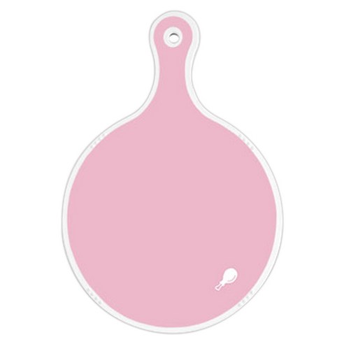 로엠디자인 양면 원형 서빙도마 분홍, 숲패턴3, 1개