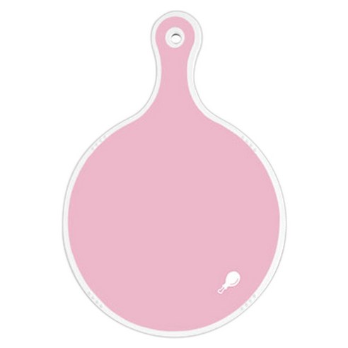 로엠디자인 양면 원형 서빙도마 분홍, 자색플라워패턴, 1개