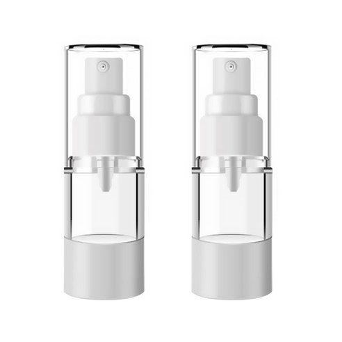 DM 뷰티 휴대용 펌프 스프레이 공병 플랫 진공 15ml, 혼합 색상, 2개