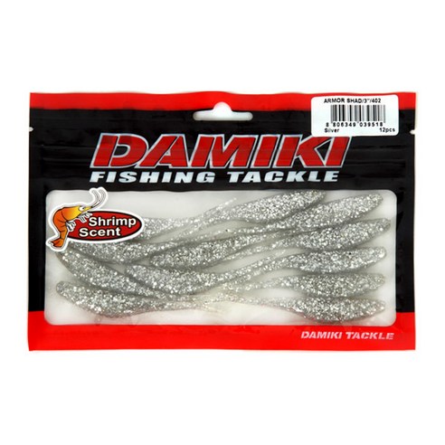 다미끼 아머 쉐드 3인치 루어미끼 12p, 402 SILVER, 2g