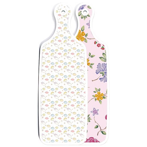 양면 서빙도마 로맨틱레드floral연분홍색, 파스텔밤하늘, 1개