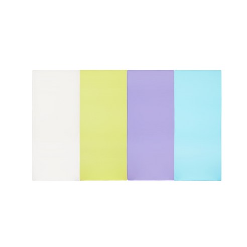 퍼니존 퍼니테라피 화이트 비비드 시리즈4 영유아 폴더매트, 화이트 + 피스타치오 + 바이올렛 + 스카이블루