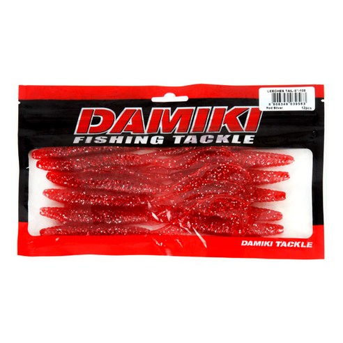 다미끼 리치 테일 루어 5인치 12p, 108 RED SILVER, 7.5g