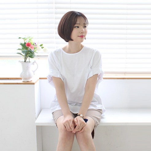 팡팡샵 임산부 T 반 벌룬소매티