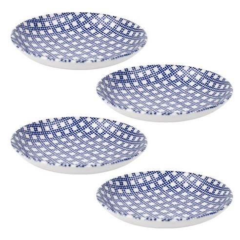 디어리빙 블루라이트 접시 13.5cm D디자인, 4개입, 단품