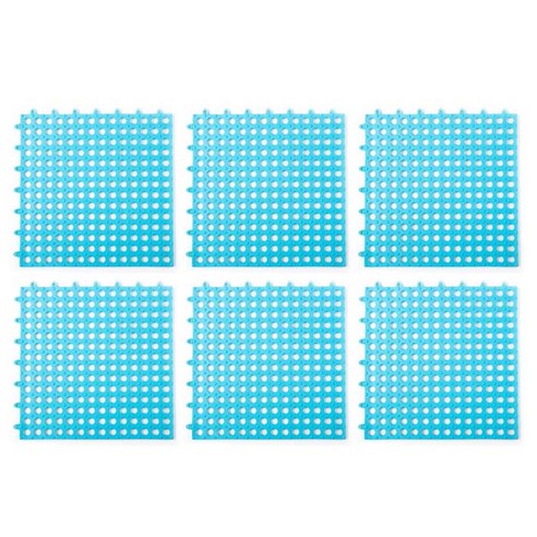 앤티스 주방용품 조립식 PVC 발매트 6p, 블루