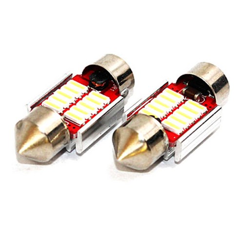 렉서스 맥스파워 광 10LED 실내등 캔버스타입 무극성 알루미늄 바디 31mm, 혼합 색상, 2개입
