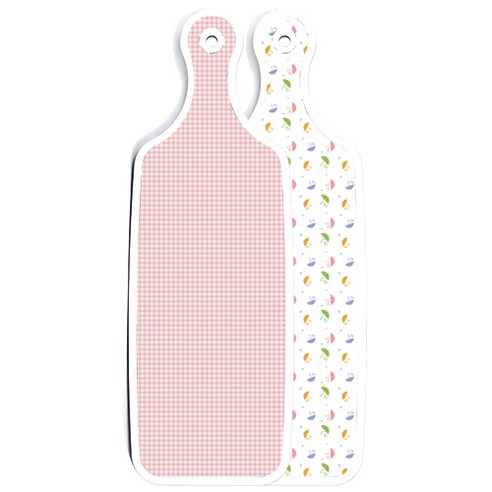 로엠디자인 양면 디자인 서빙보드 도마 우산, 훈색체크, 1개