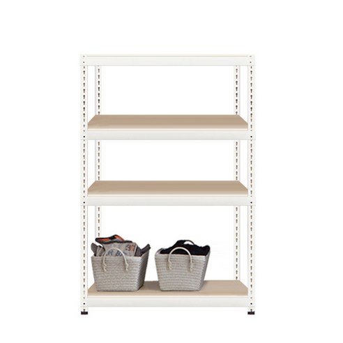 폴던스랙 쉽고 빠른 조립 스탠드선반 700 x 400 x 900 mm 4단, 화이트