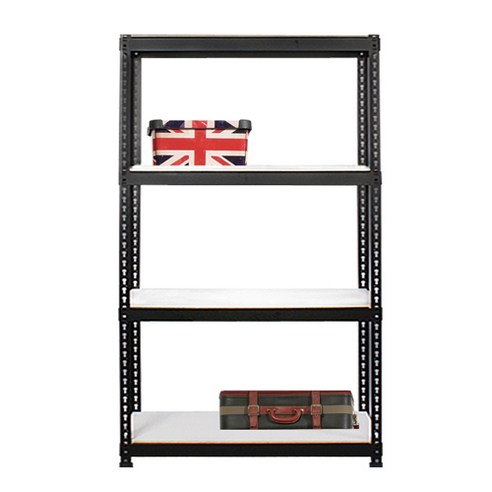 폴던스랙 쉽고 빠른 조립 스탠드선반 1000 x 300 x 1200 mm 4단, 블랙