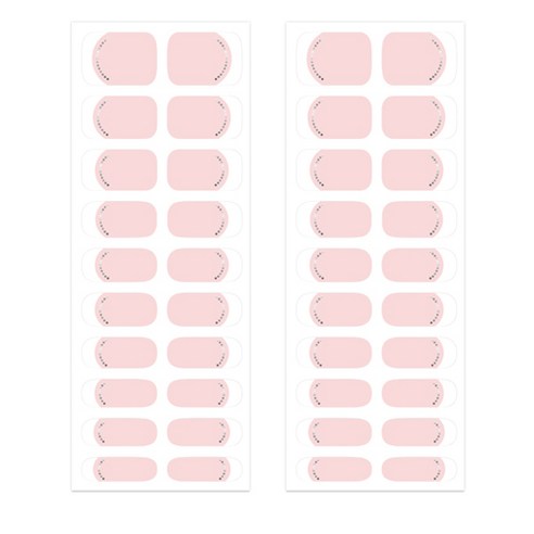 바바코코 젤네일 스트립 스티커, 유넥 베이비핑크, 2개입