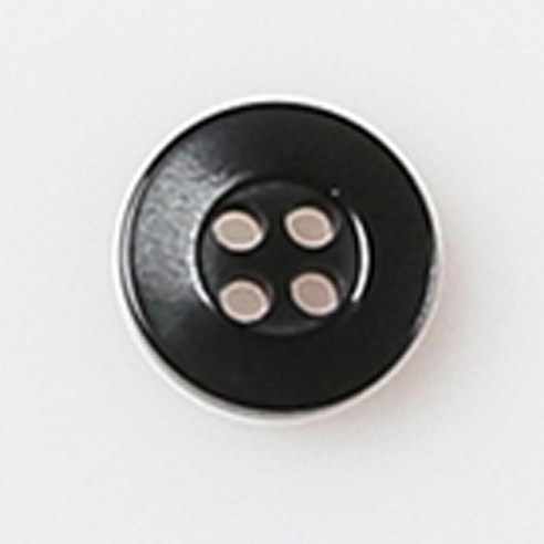 HR빅버튼 금전수 단추 10mm, 블랙, 5개입