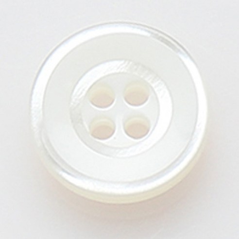 HR빅버튼 테링 단추 10mm, 화이트, 12개입