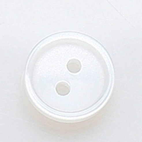 HR빅버튼 싸이언2열 단추 11mm, 화이트, 8개입