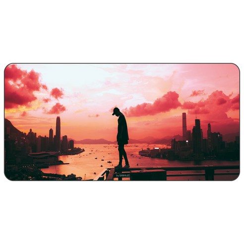 나노씨엔티 게이밍 디자인 데스크매트 120 x 60 cm, 붉은강, 1개