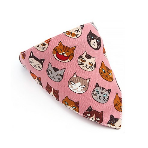 알럽펫 반려동물용 턱받이 XS, 핑크고양이, 1개