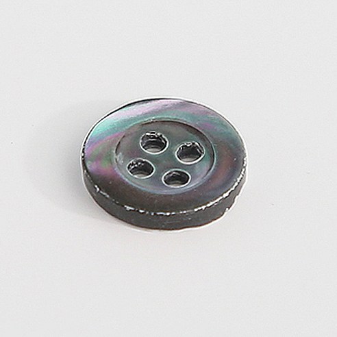 HR빅버튼 우유니 단추 11mm, 블랙, 4개입
