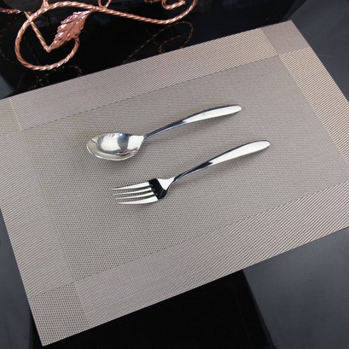 슈퍼식스 유럽스타일 식탁 테이블매트 3p, 샴페인, 45 x 30 cm
