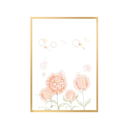 더윤 북유럽 캔버스액자 FLO0025, A2(420 x 594 mm)