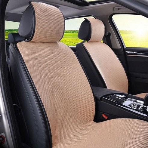 CarStory 논슬립 에어매쉬 통풍시트 풀세트 MS-1001, 베이지, 1세트