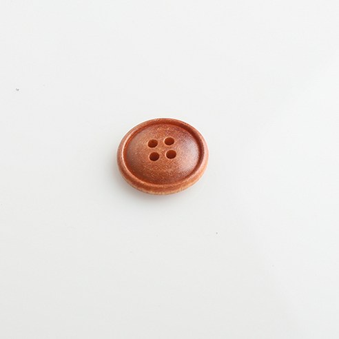 HR빅버튼 배꼽테 단추 23mm, 연브라운, 12개입