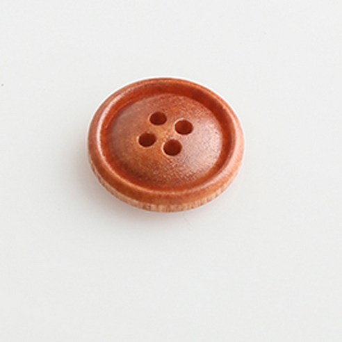 HR빅버튼 배꼽테 단추 15mm, 연브라운, 8개입