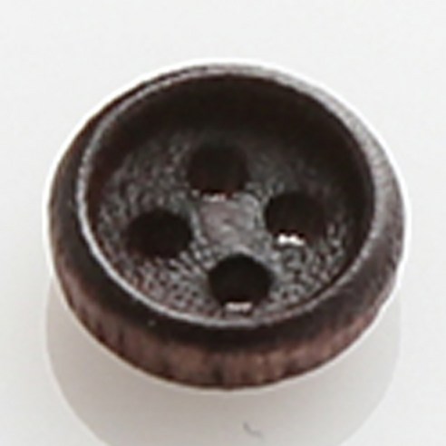 HR빅버튼 일반테 단추 9mm, 다크브라운, 4개입