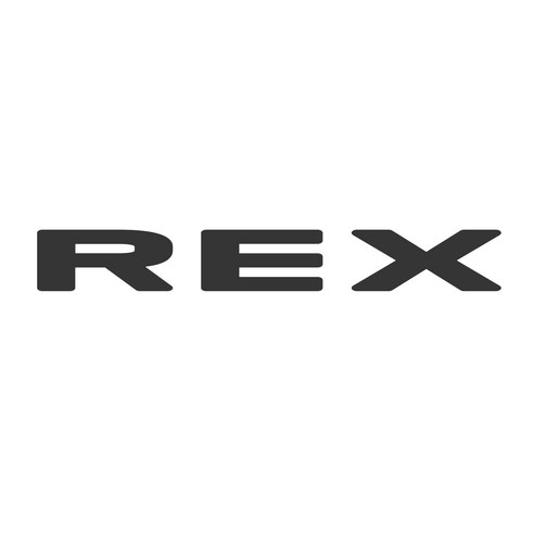 그리븐 쌍용 렉스턴 스포츠 닉네임 REX 데칼 후드 테일스티커 정자타입 10277, 다크 그레이, 1개