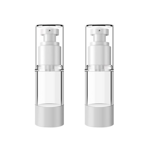 DM 뷰티 휴대용 펌프 로션 공병 플랫 진공 30ml, 혼합 색상, 2개입