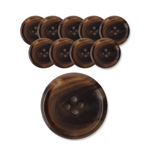 패션포인트 멜버른단추 무광 18mm, BR, 10개입