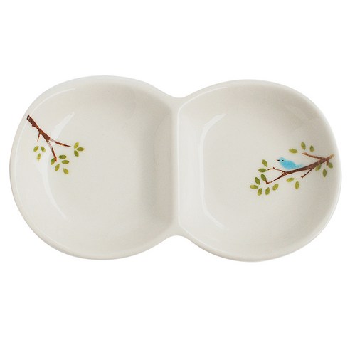 모이내츄럴 두칸 원형종지, 새(블루), 1개