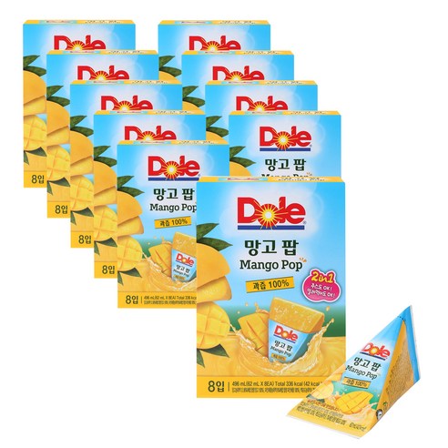 돌 망고 팝 주스 8p, 496ml, 10개