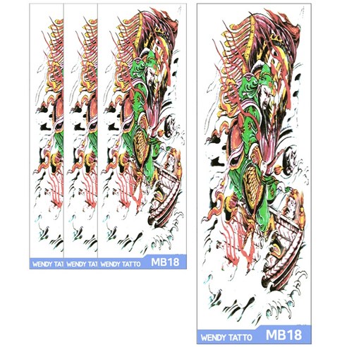 파티복닷컴 긴팔 대형 타투스티커, MB18, 4개입