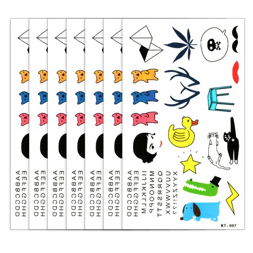 파티복닷컴 타투스티커, KT-007, 7개입