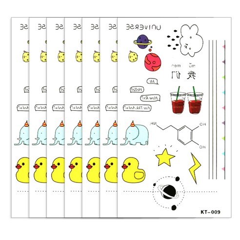 파티복닷컴 타투스티커, KT-009, 7개입
