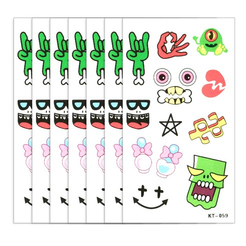 파티복닷컴 타투스티커, KT-059, 7개입