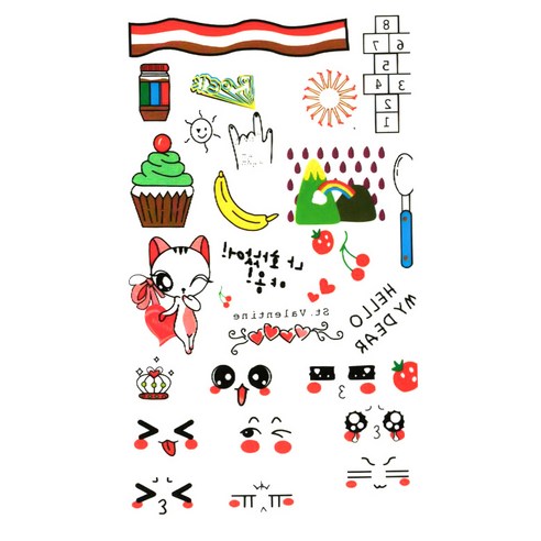 파티복닷컴 타투스티커, KT013, 7개입