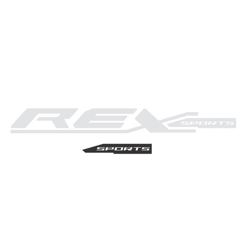 그리븐 렉스턴스포츠 닉네임 REX 데칼 스티커 50cm, 브라이트그레이 + 다크그레이, 2개입