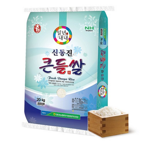 대야농협 2024년산 햅쌀 신동진 큰들쌀, 상등급, 1개, 20kg