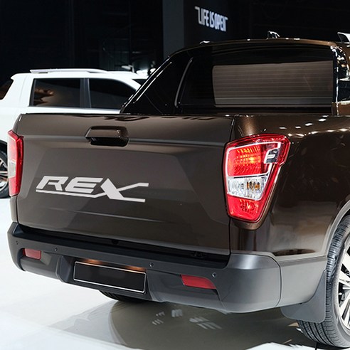 그리븐 렉스턴스포츠 닉네임 REX 데칼 스티커 70cm, 브라이트그레이 + 다크그레이, 2개입